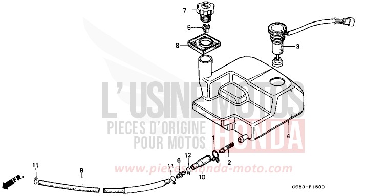 OELTANK von NHX 110 STARLIGHT SILVER METALLIC (NH131) von 1990